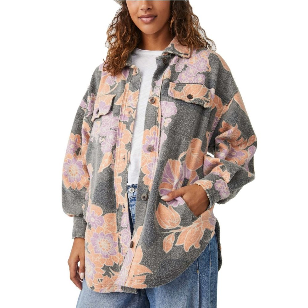Free People Floral Print Ruby Jacket